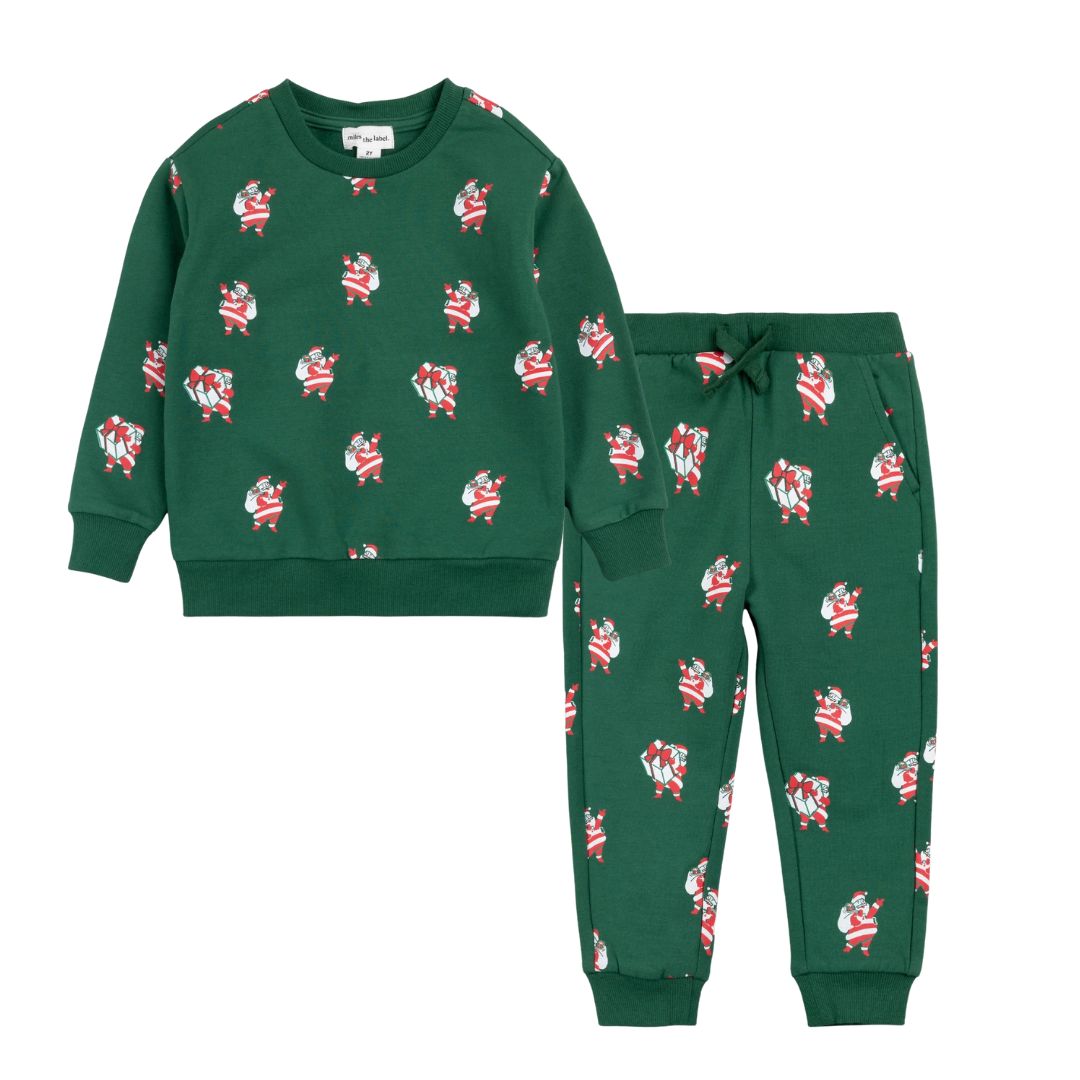 Sleighing It Tinsel Green Jogger Set