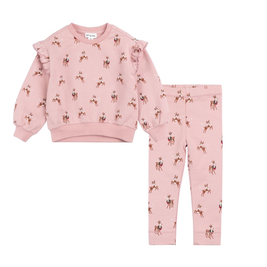 Reindeer Games Rose Jogger Set