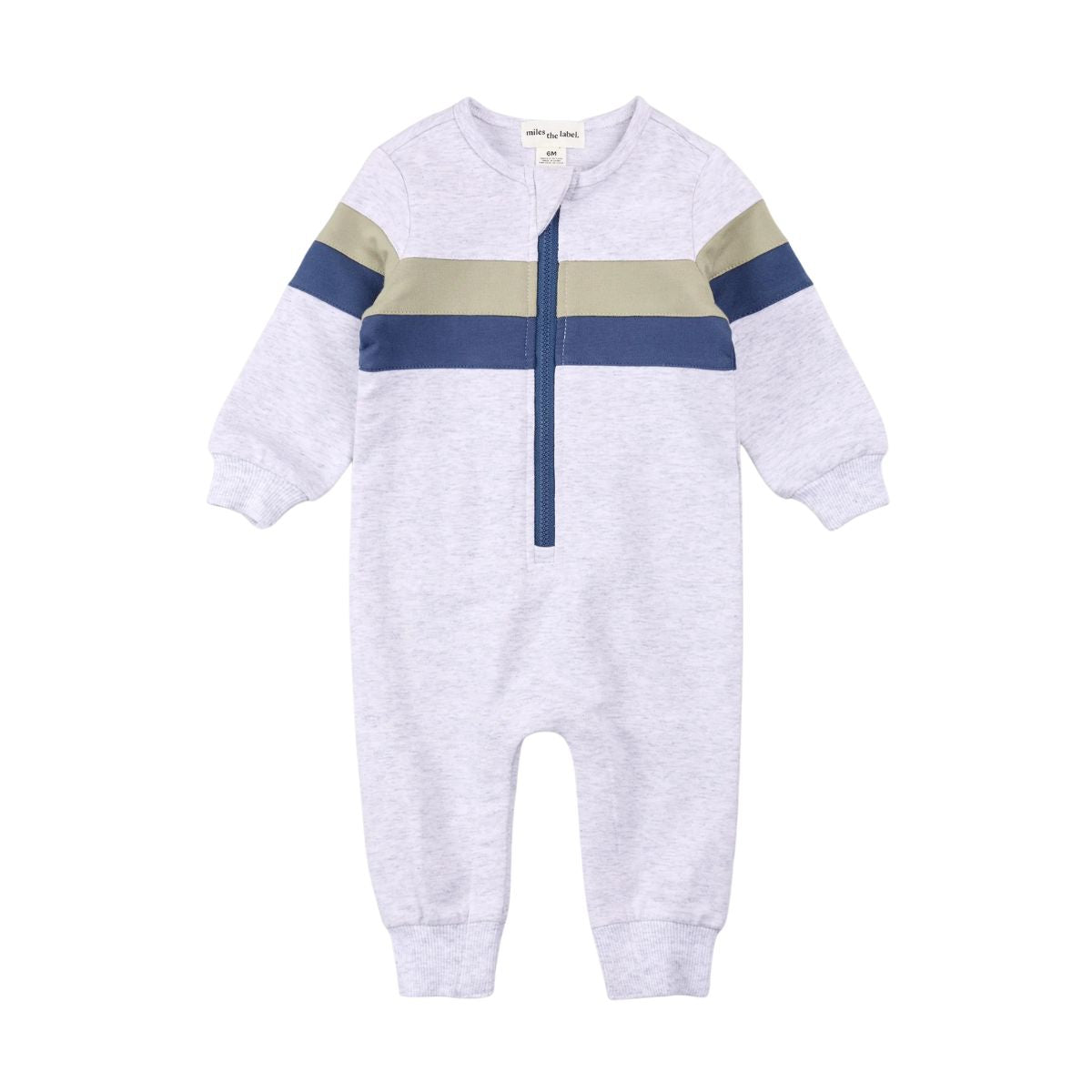 Blue and Stone Stripe Playsuit