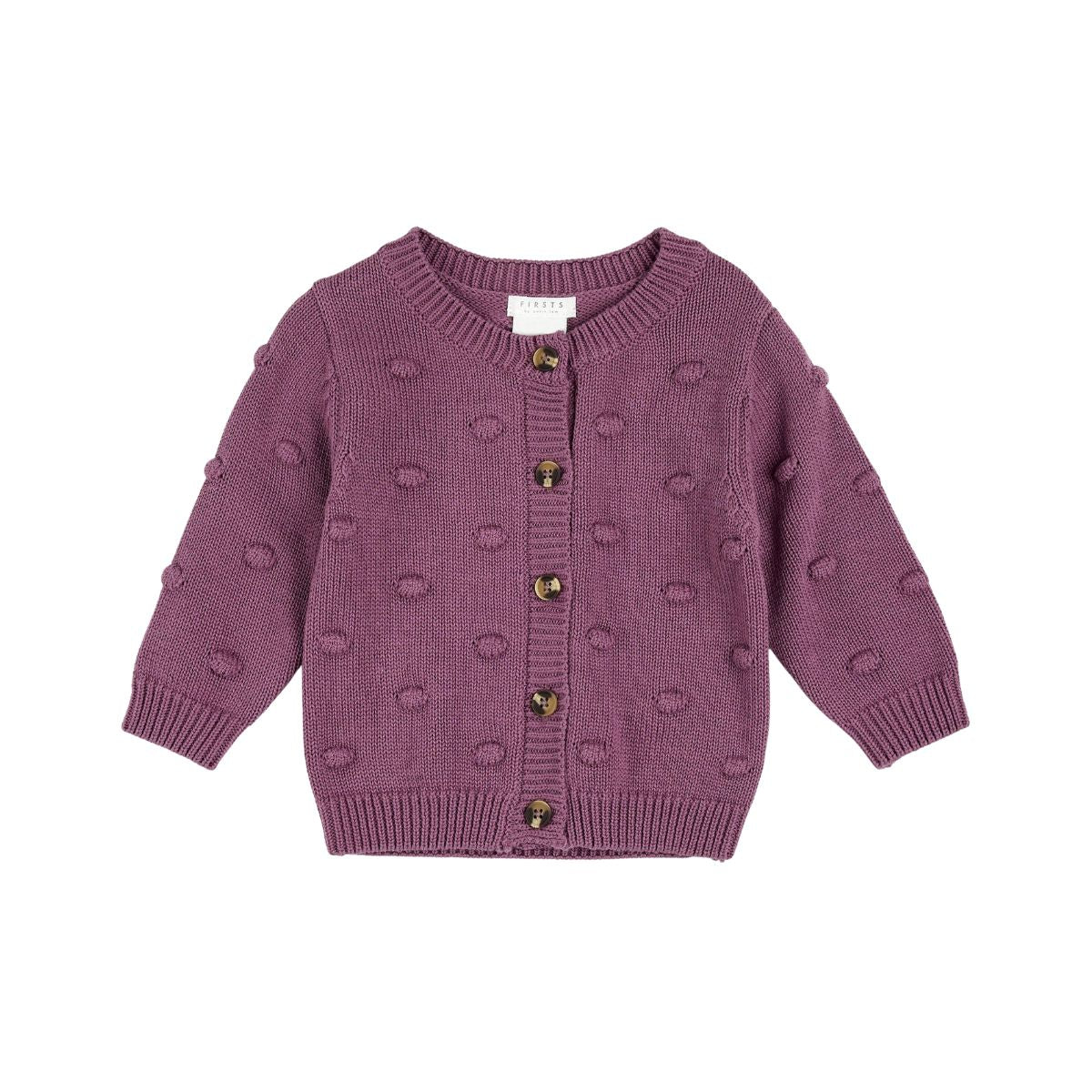 Purple Sweater Knit Cardigan