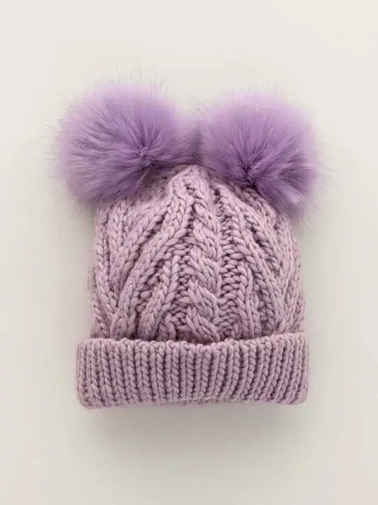 Lilac Fluffer Beanie Hat