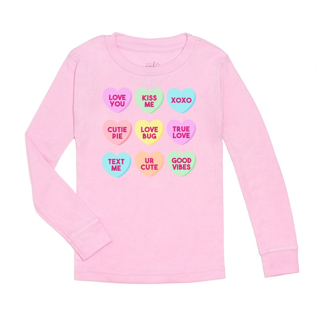 Candy Hearts Valentine's Day Long Sleeve Shirt