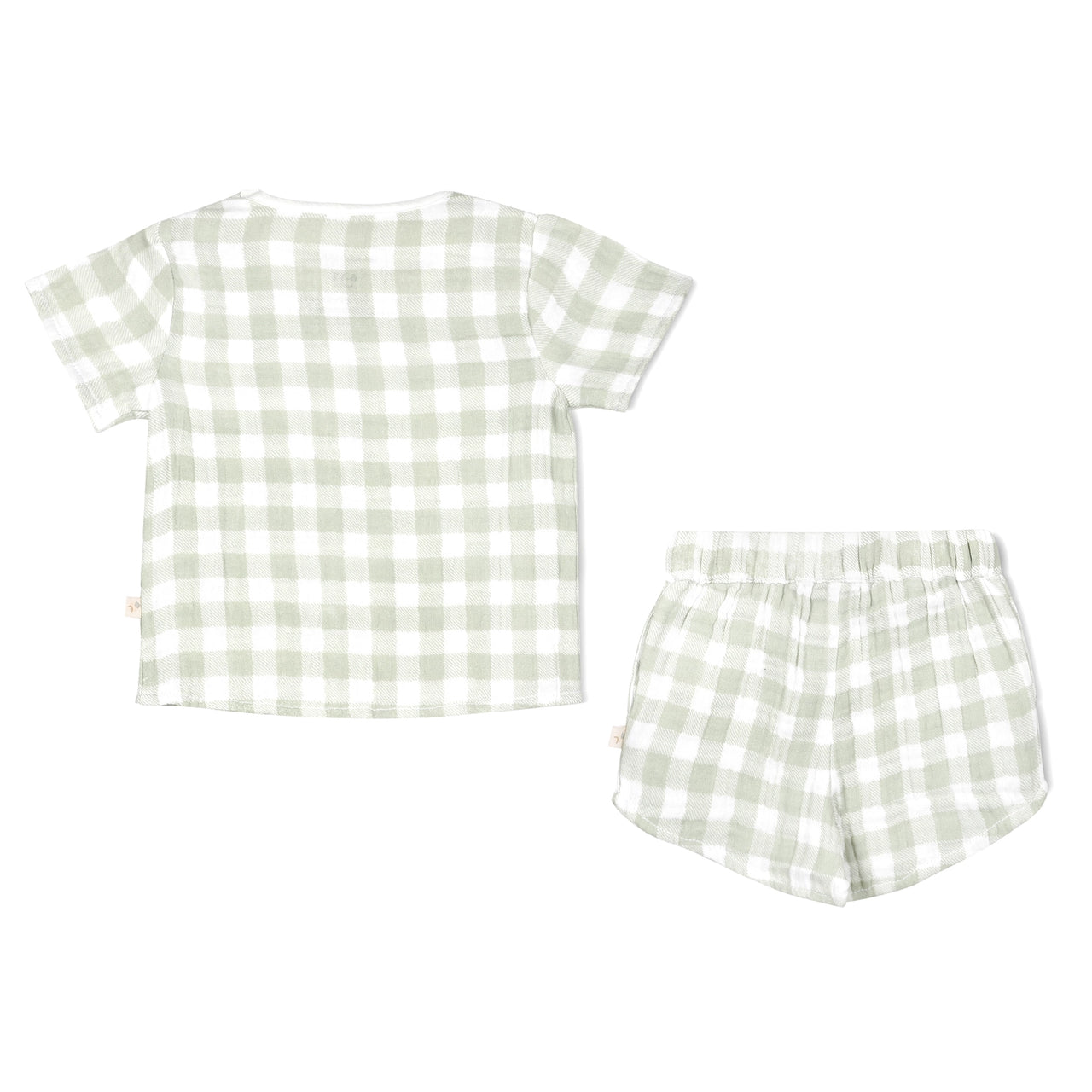 Organic Top and Shorts Set- Gingham