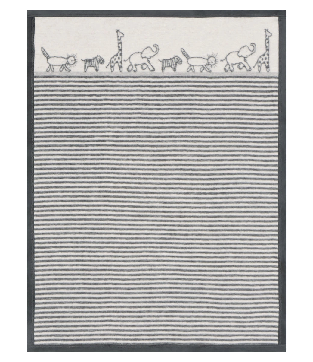 Jungle Walk Grey Mini Blanket