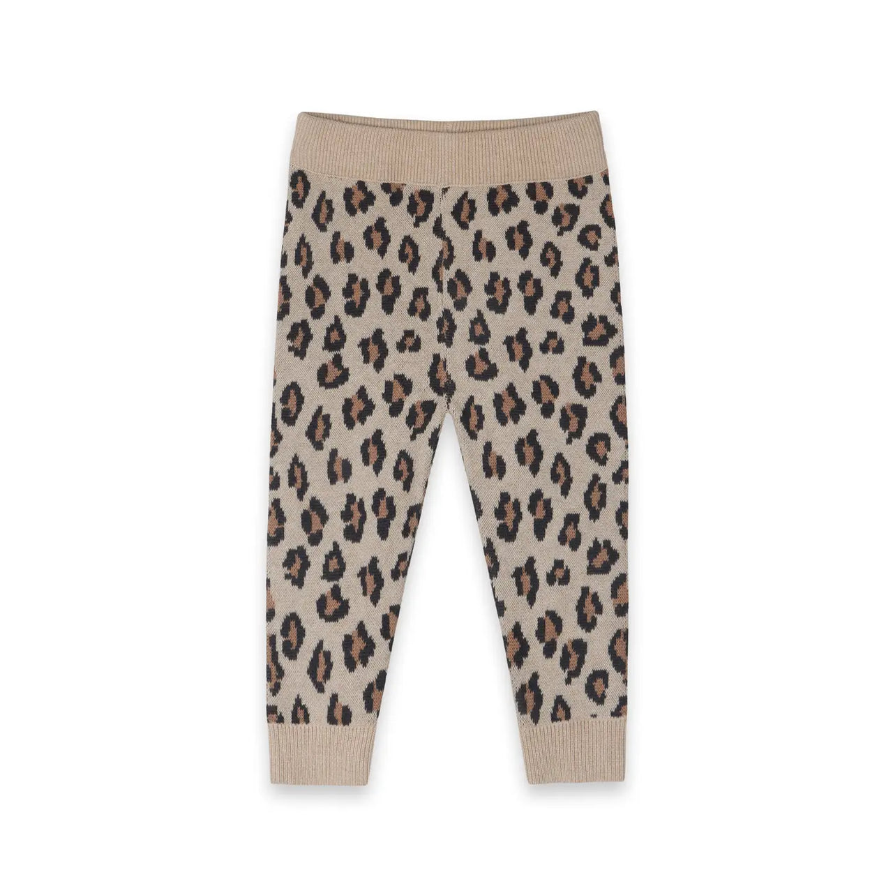 Organic Leopard Jacquard Knit Baby Pants