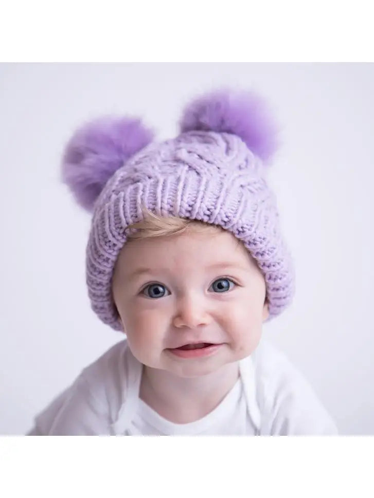 Lilac Fluffer Beanie Hat