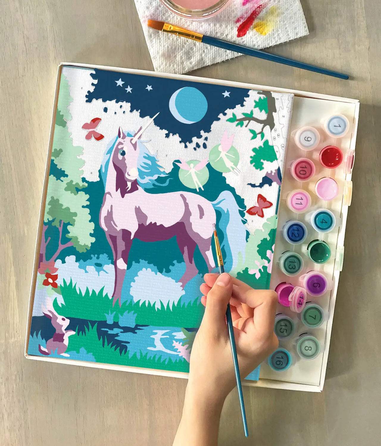 iHeartArt Paint By Numbers- Moonlit Unicorn