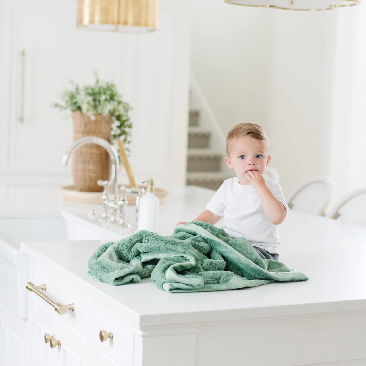 Lush Receiving Blankets- Seagrass