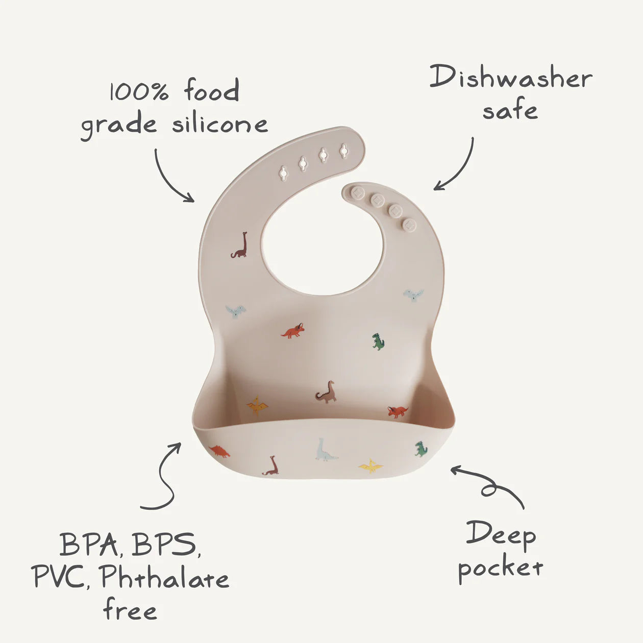 Sun Orange Silicone Bib