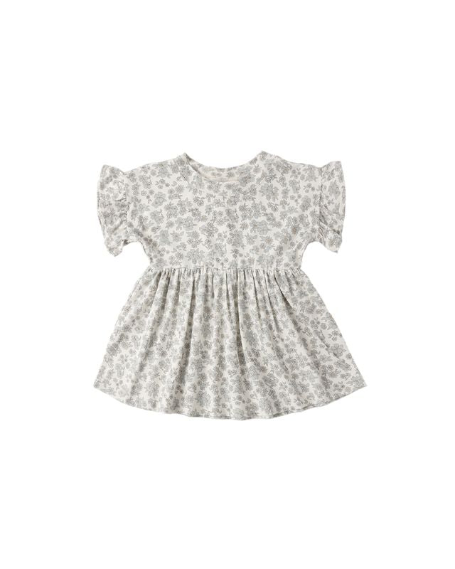 Blue Floral Bamboo Babydoll Dress