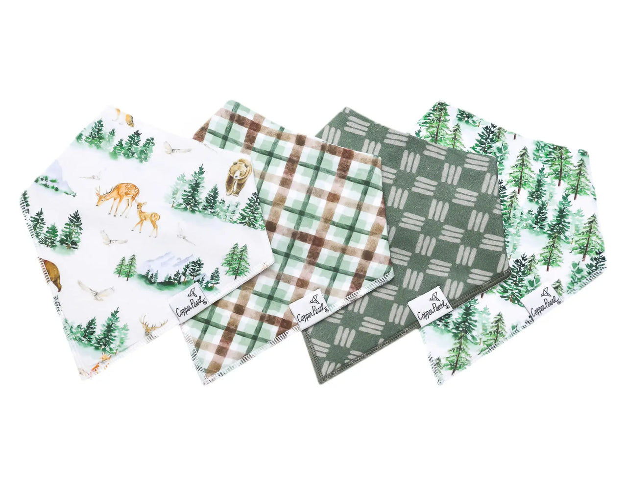 Baby Bandana Bib Set of 4- Grayson