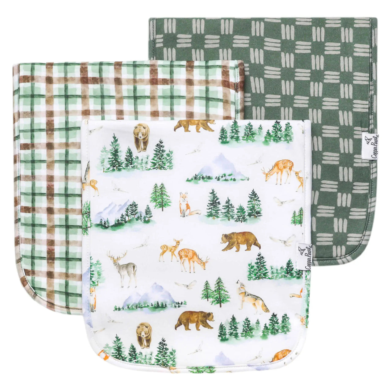 Burp Cloth Set of 3- Grayson