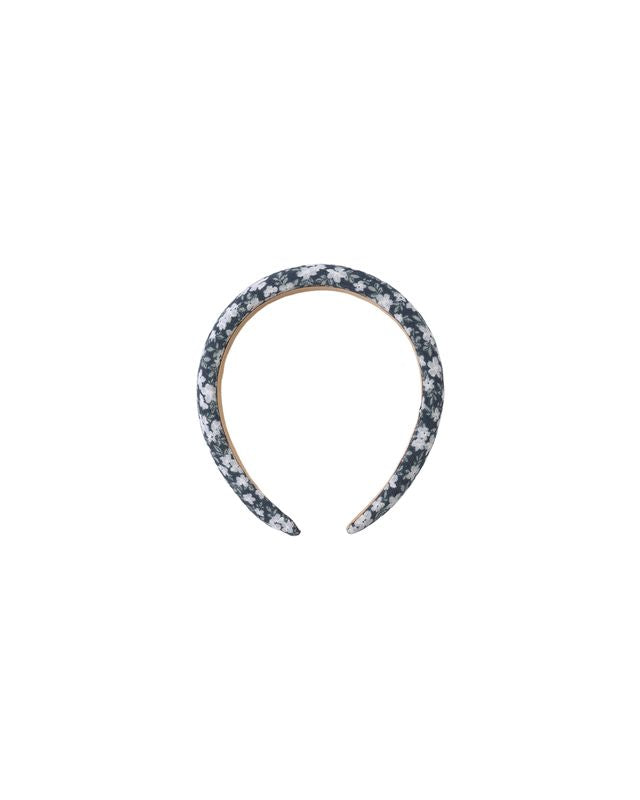 Navy Floral Padded Headband