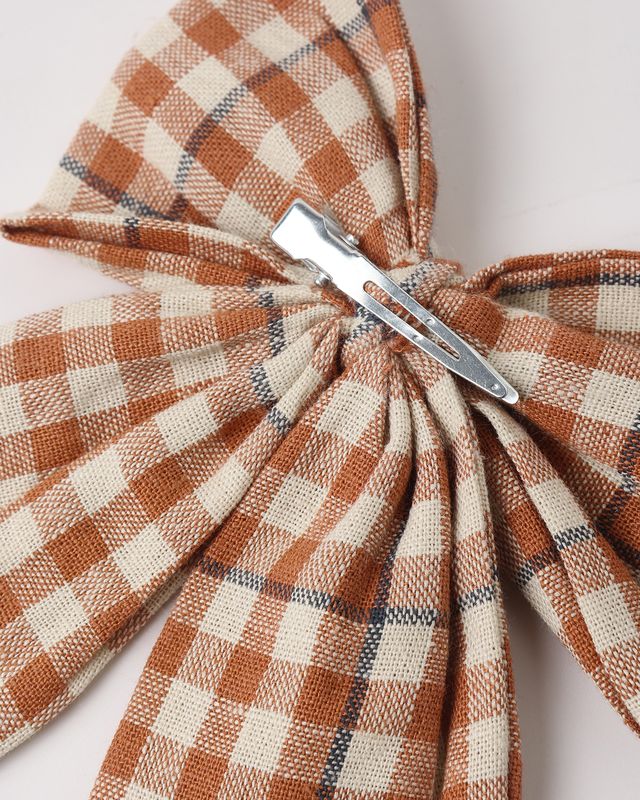 Poppy Gingham Oversized Bow