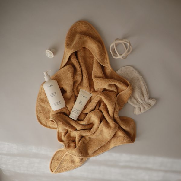 Organic Cotton Baby Hooded Towel - Fall Yellow
