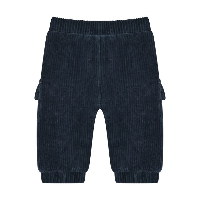 Velour Cargo Pants- Midnight Navy