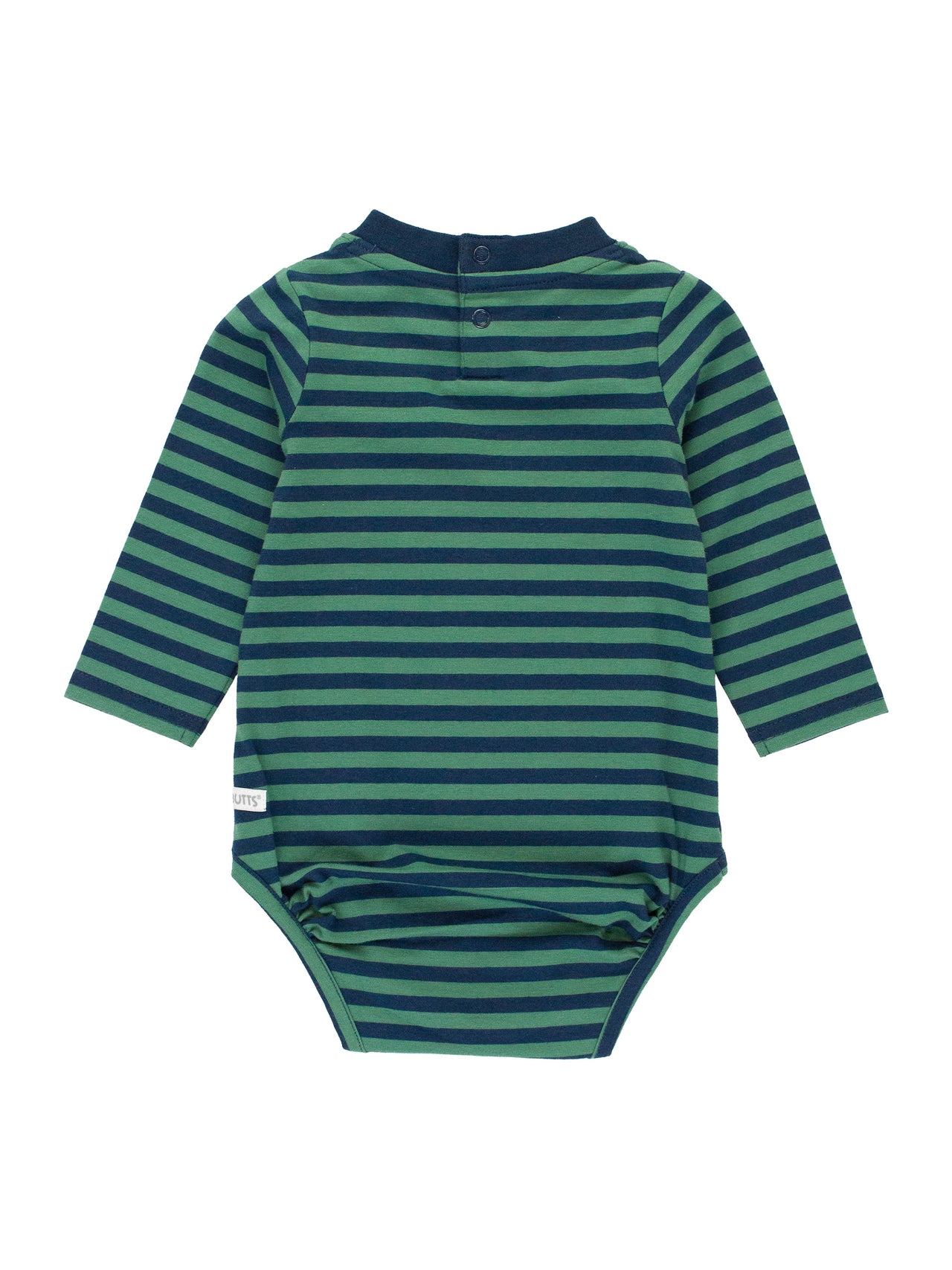 Fir Green & Navy Stripe Crew Neck Pocket Bodysuit