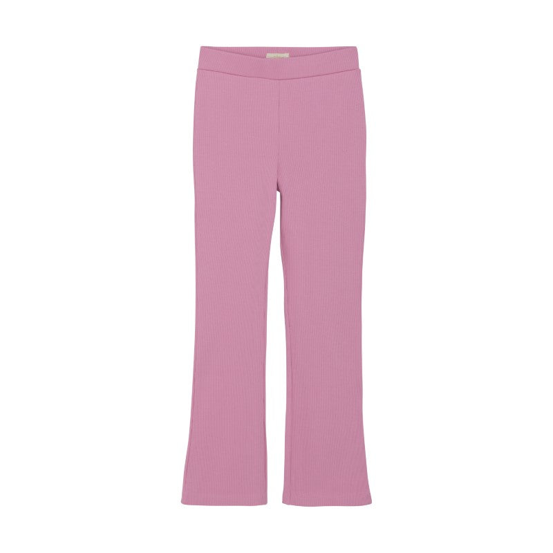 Ribbed Wide Leg Leggings- Rosebloom