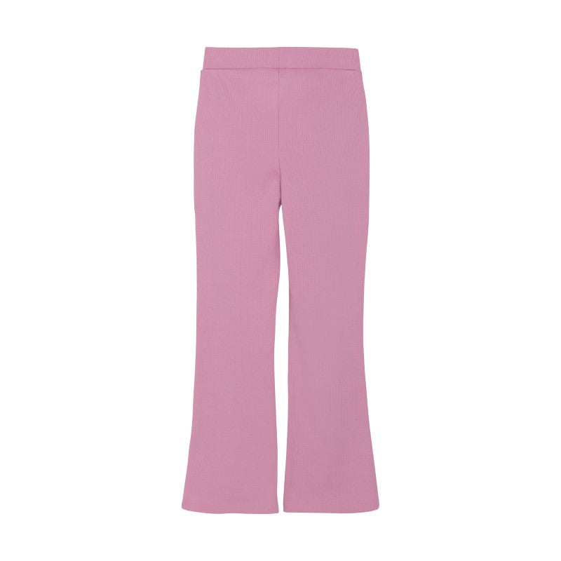Ribbed Wide Leg Leggings- Rosebloom