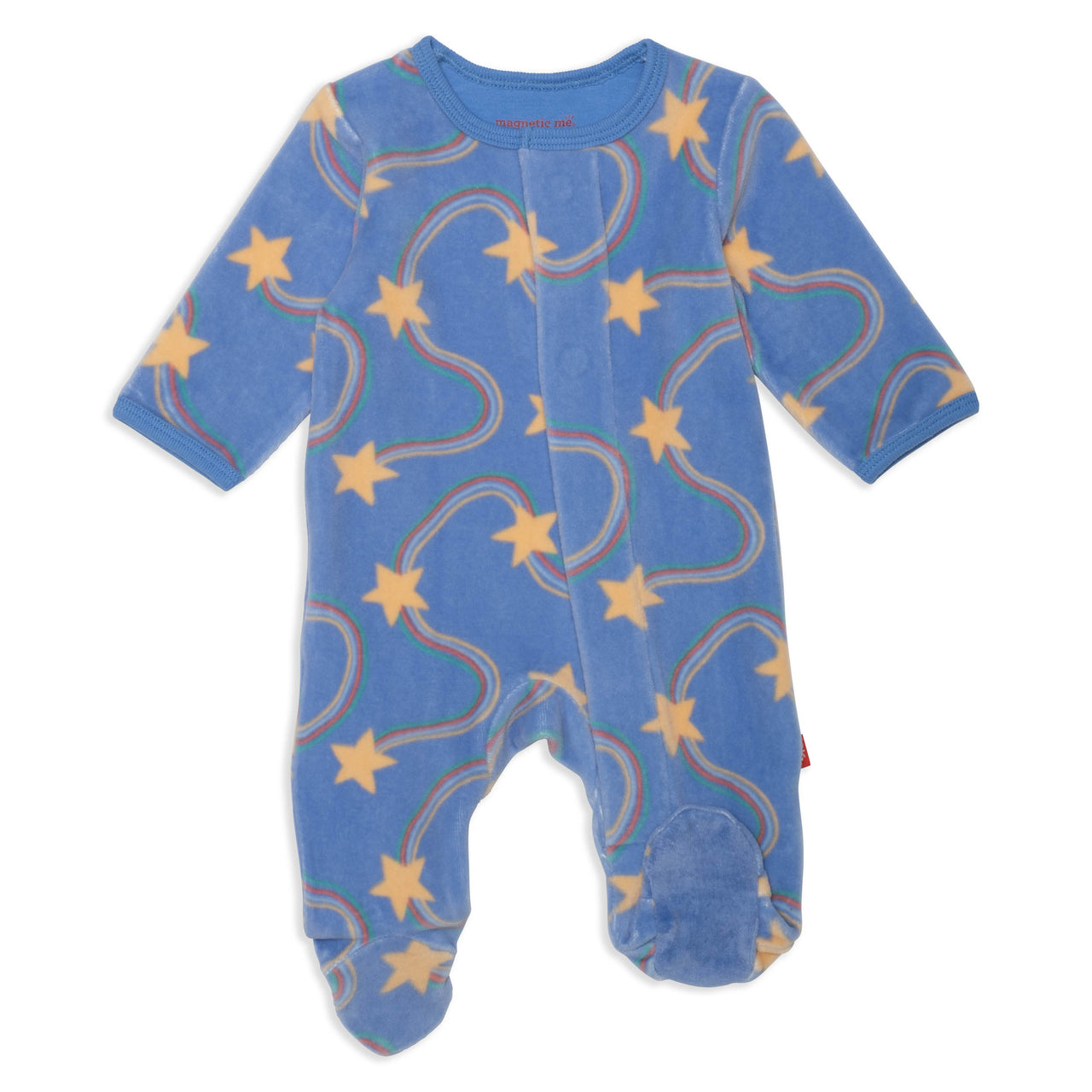 Magnetic Velour Footie- Starry Nights