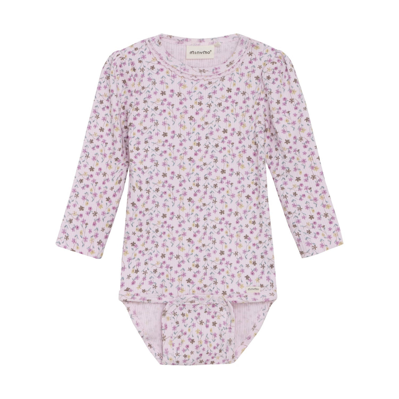 Blush Floral RIbbed Bodysuit