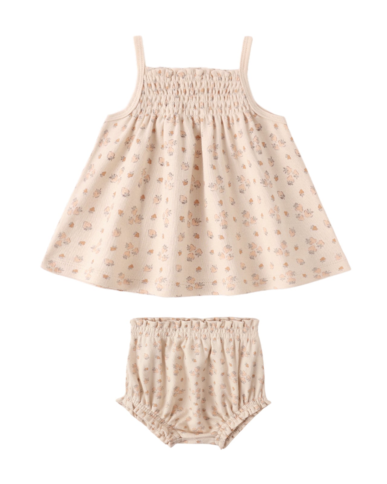 Smocked Tank + Bloomer Set Strawberries