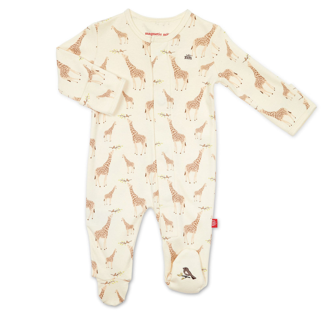 Cream Jolie Giraffe Magnetic Footie