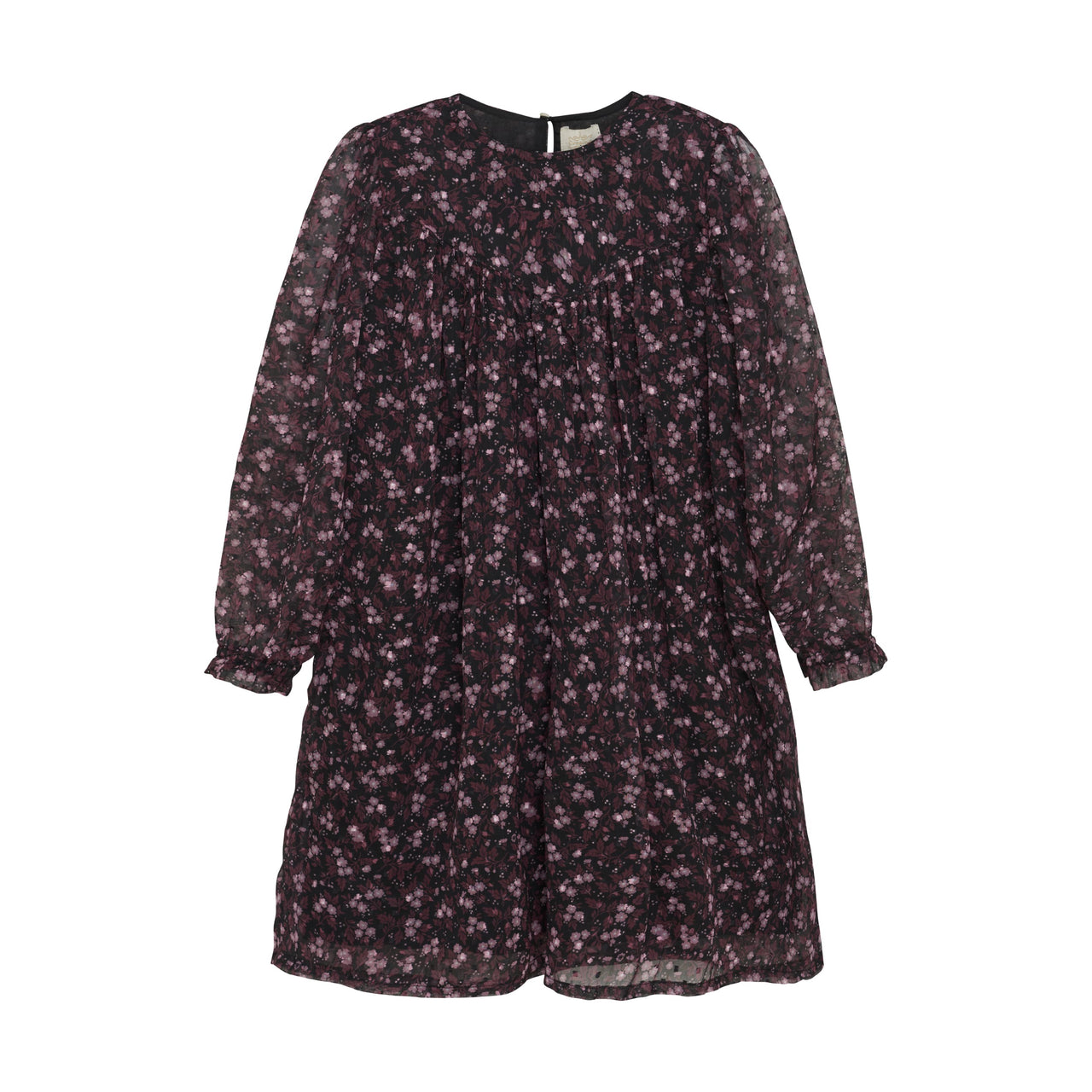 Black Floral Dobby Dress