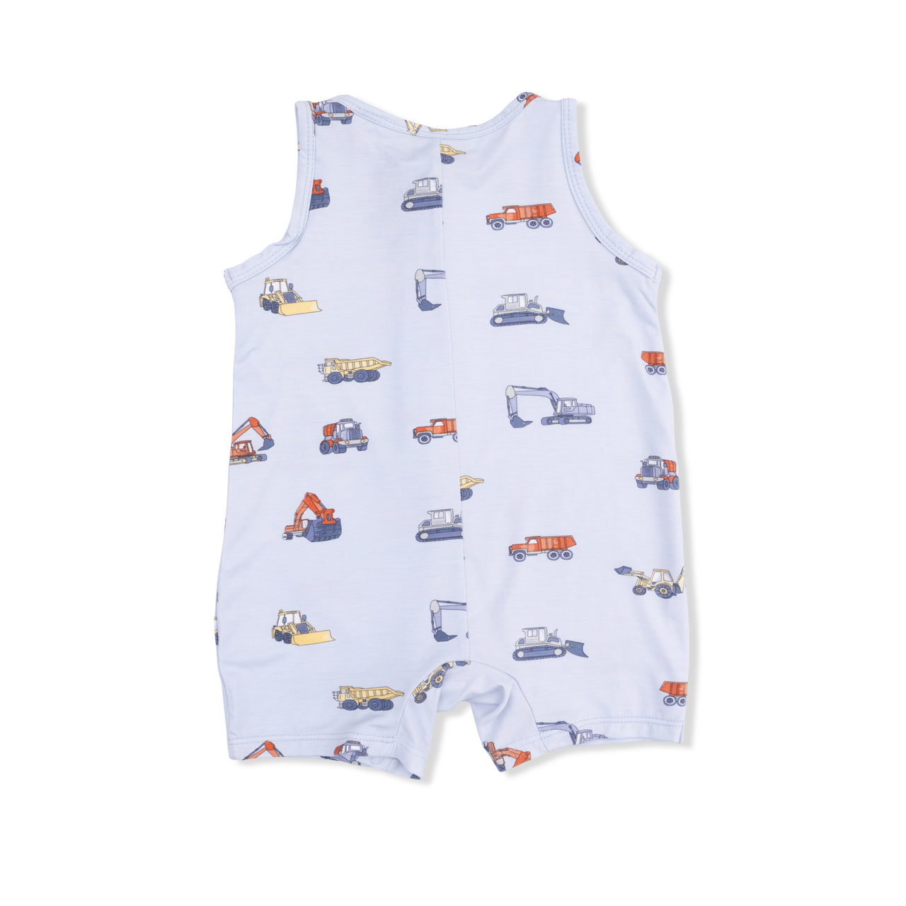 Construction Vehicles Sleeveless Shortie Romper