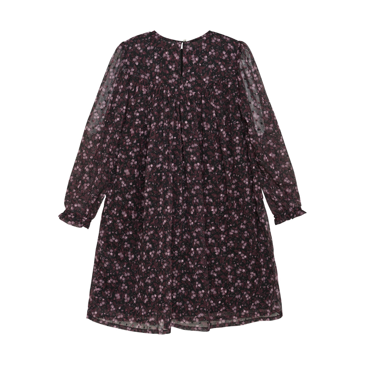 Black Floral Dobby Dress