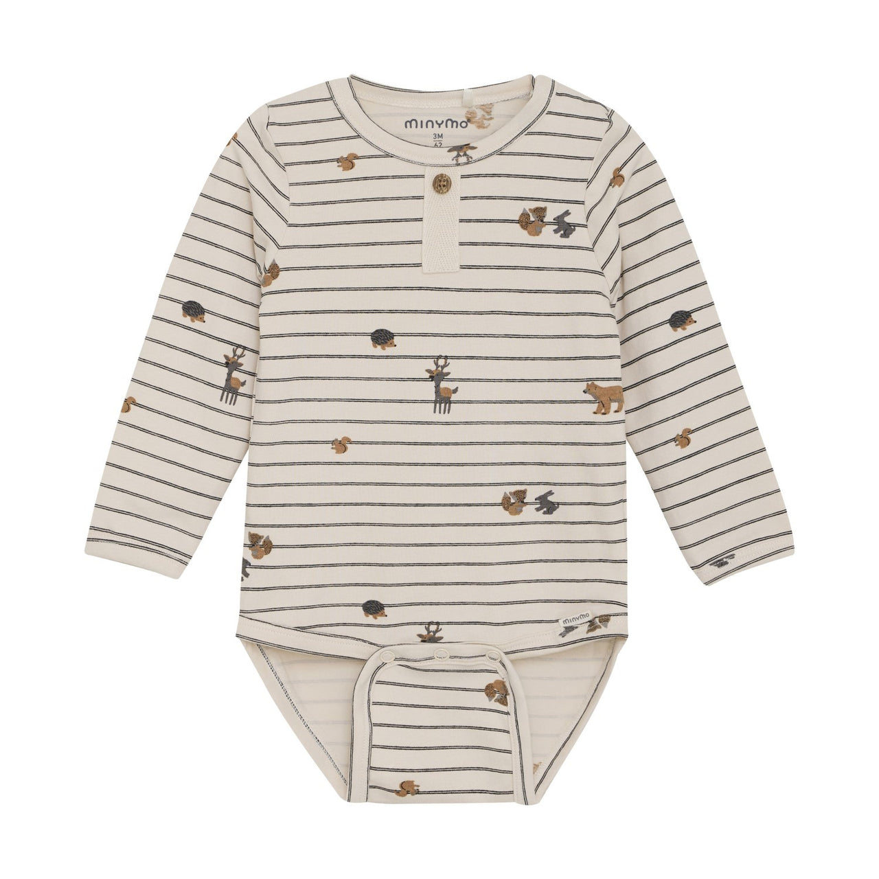 Long Sleeve Striped Animal Bodysuit