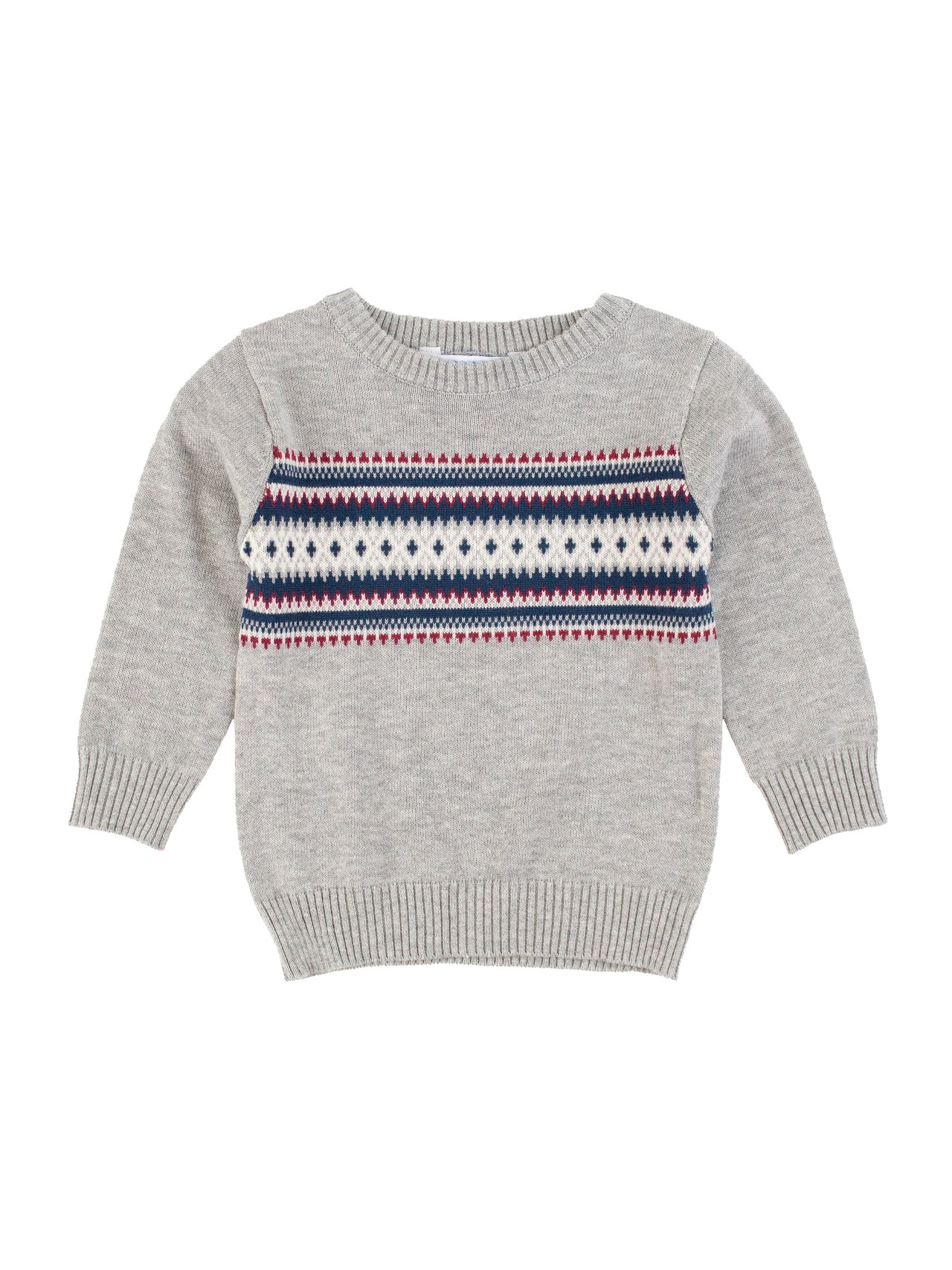 Cozy Fair Isle Knit Crew Sweater