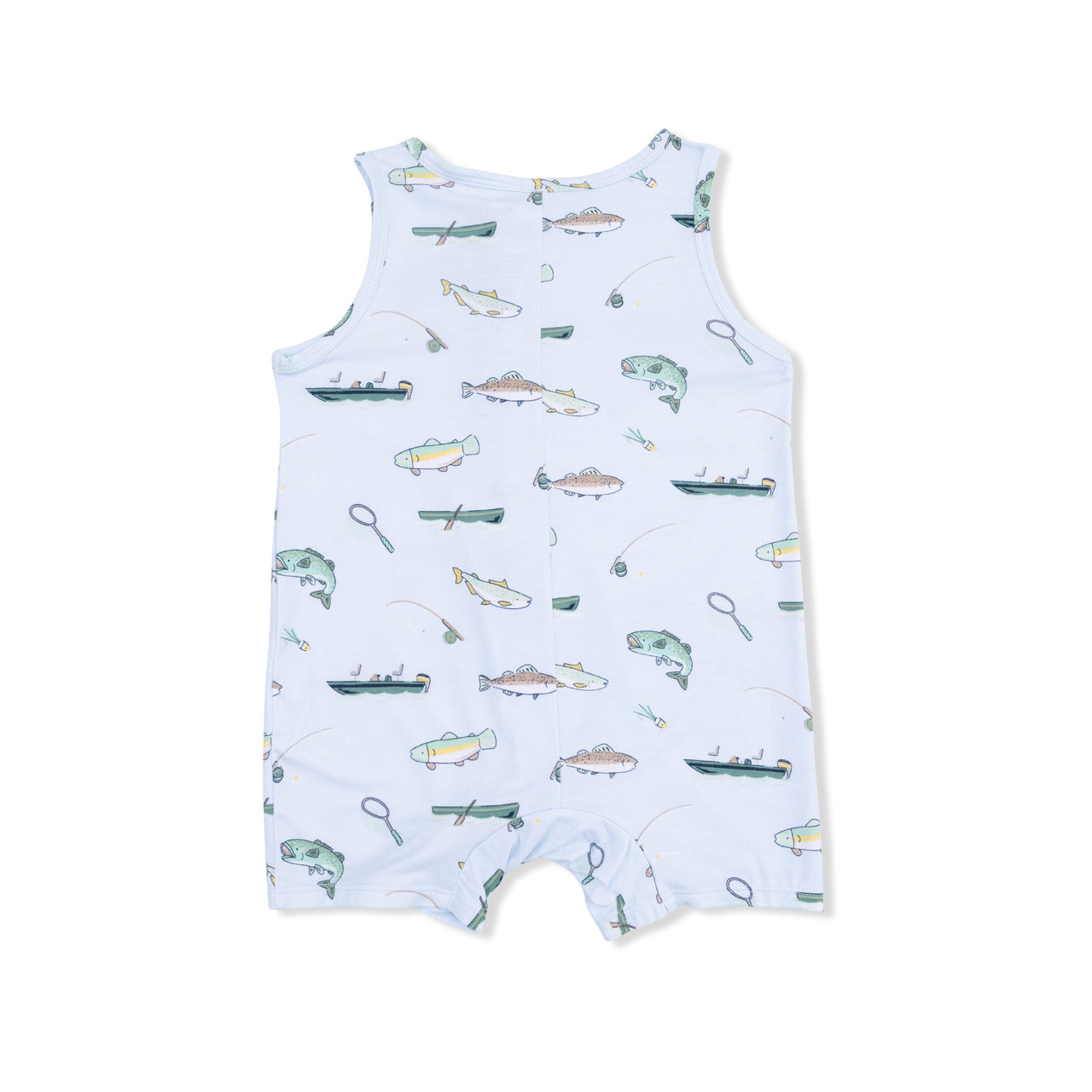 Fishing Sleeveless Shortie Romper