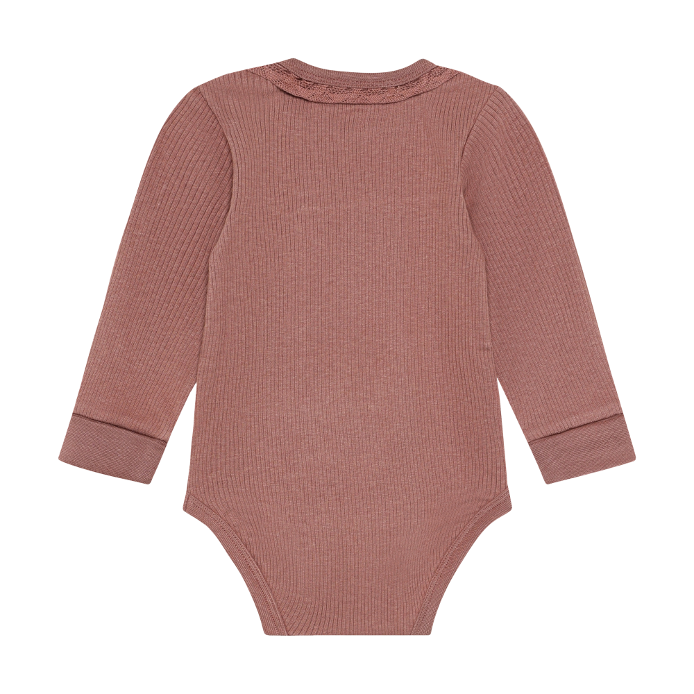 Ribbed Bodysuit- Burlwood