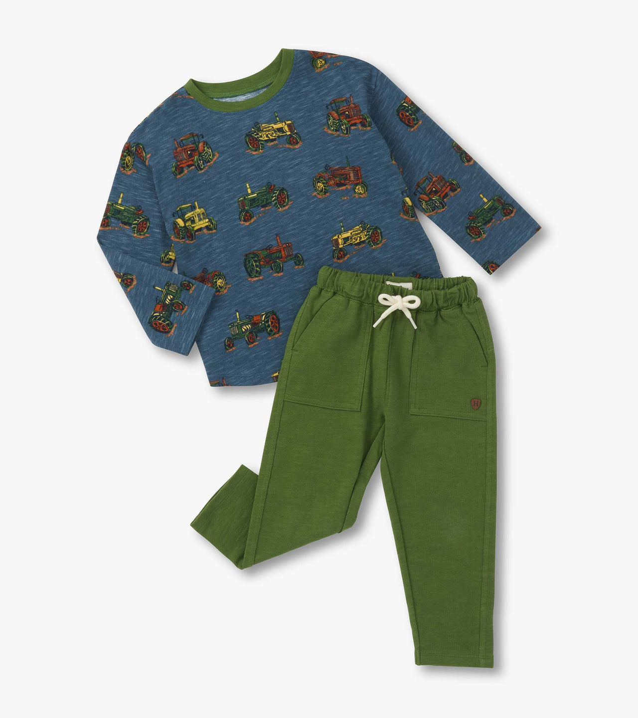 Landscape Tractors Graphic Tee & Pull On Pant Set