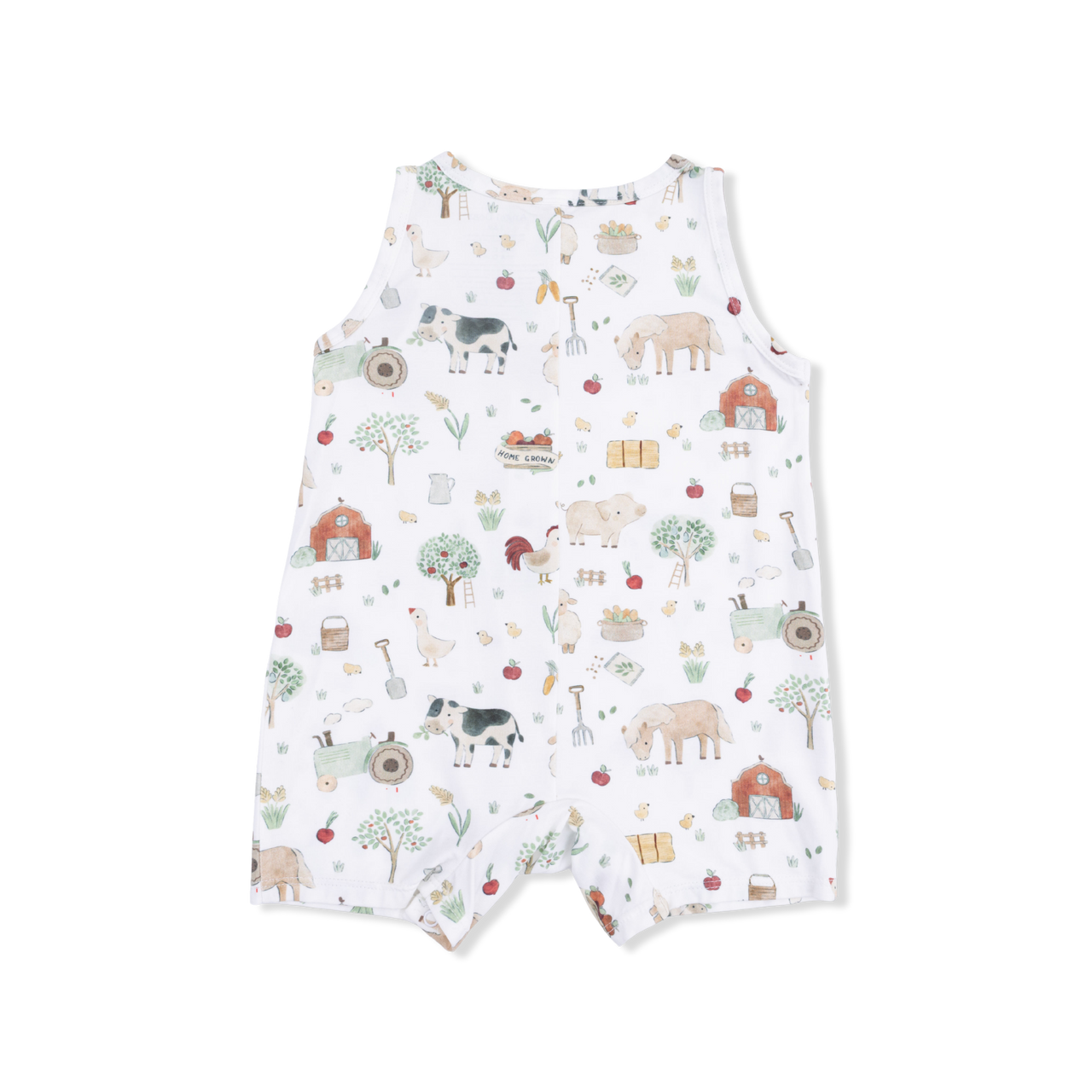Cute Farm Animals Uni Sleeveless Shortie Romper