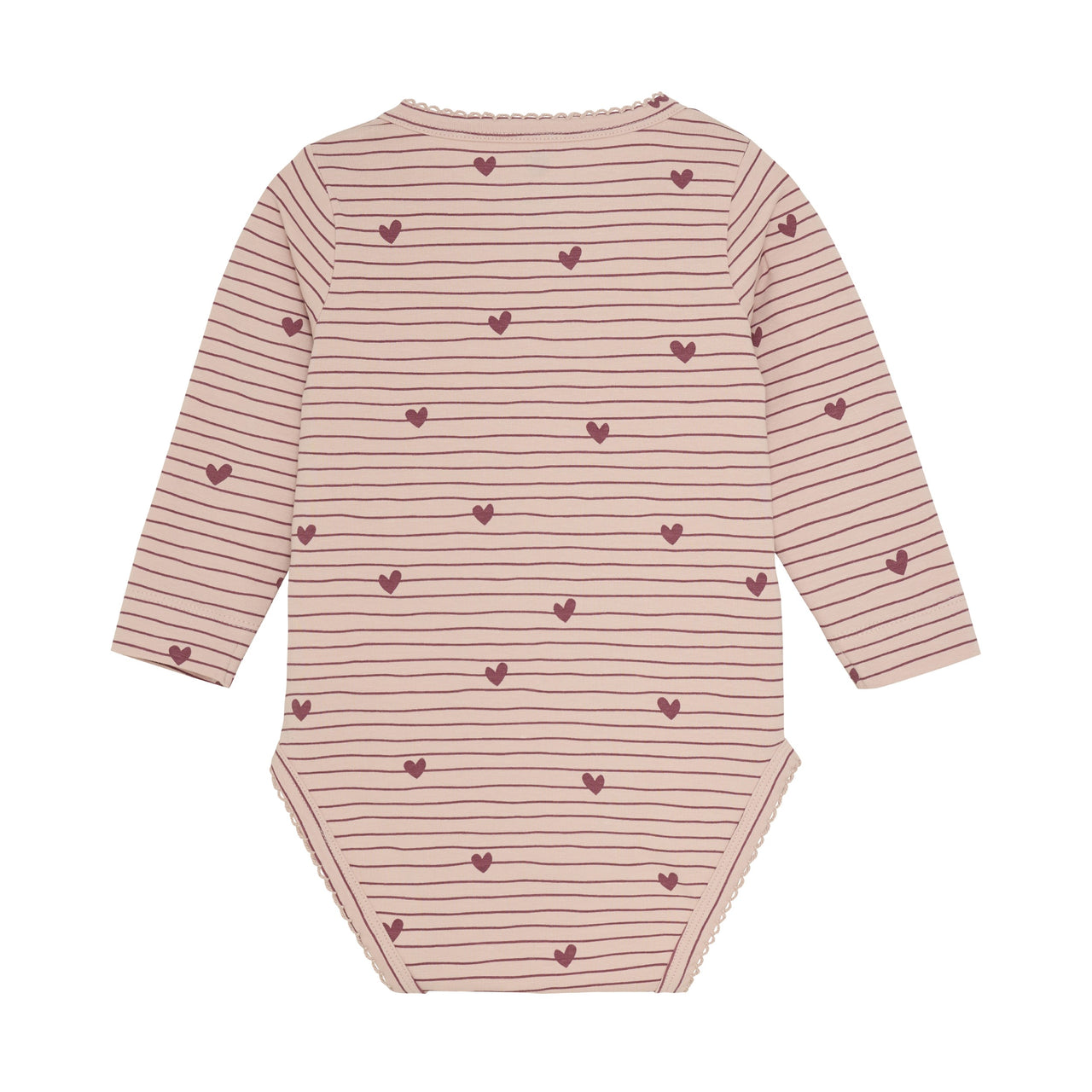 Cameo Rose Heart Long Sleeve Bodysuit