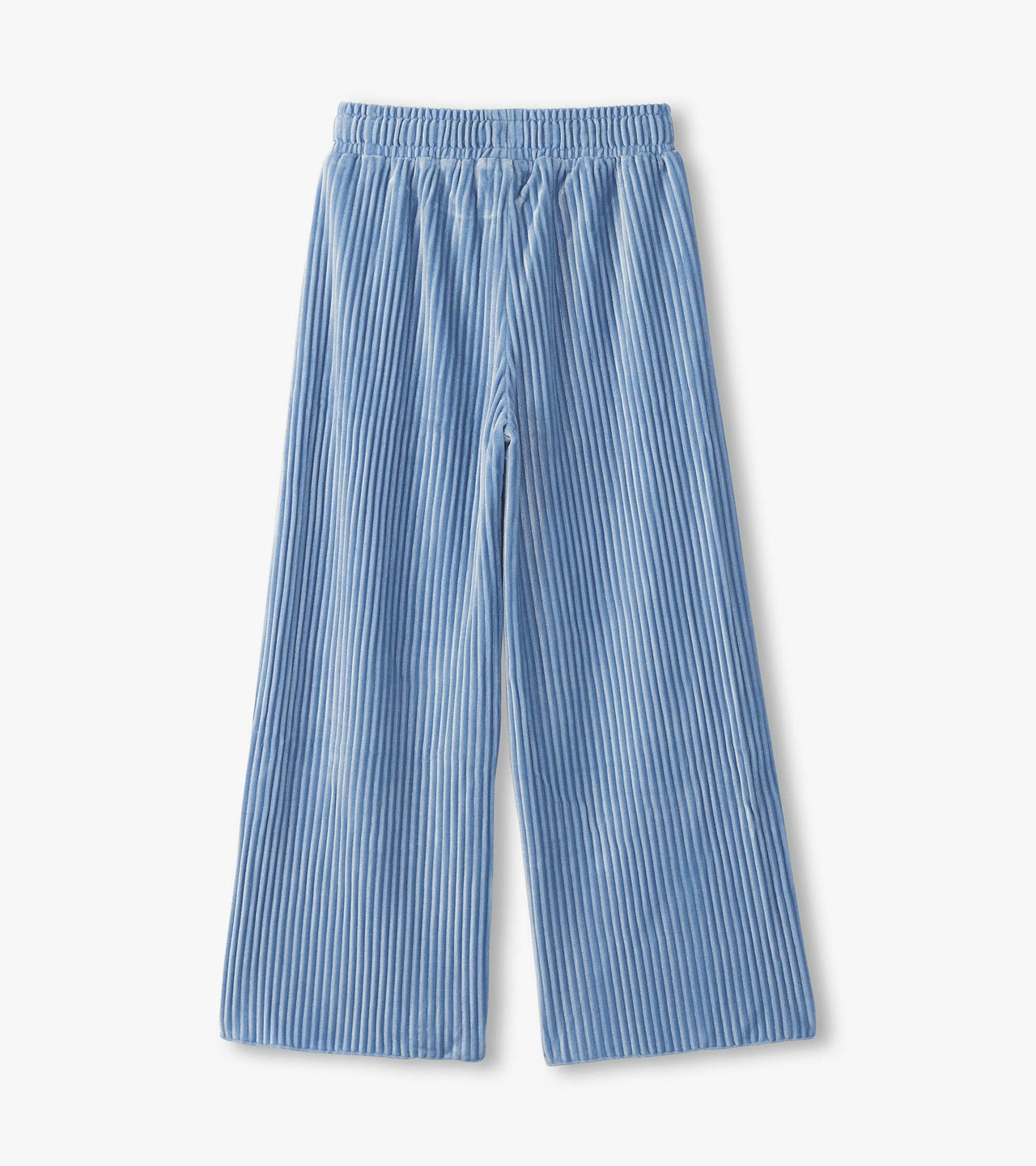 Cornflower Blue Pleated Velour Relaxed Pant