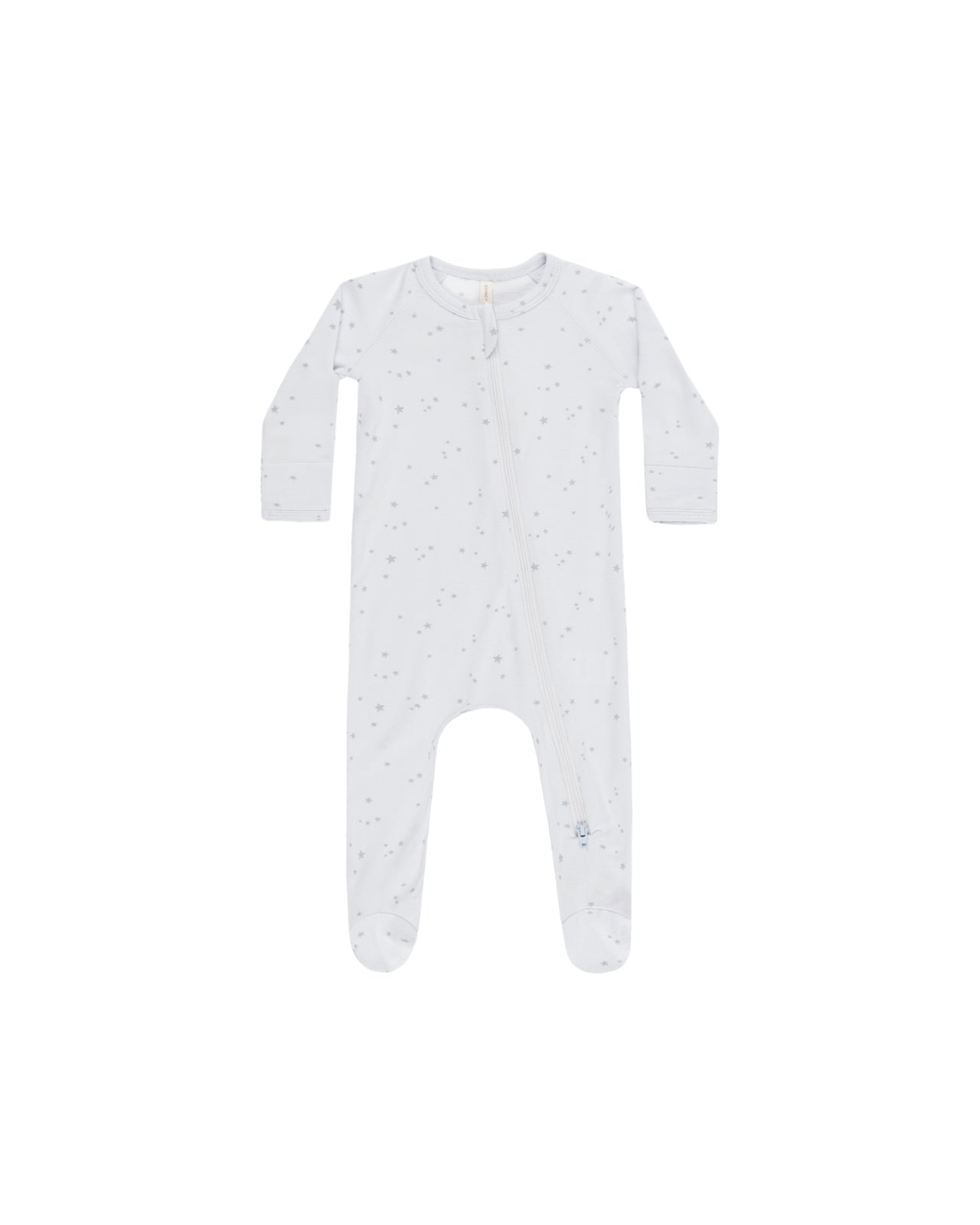 Zippered Footie- Stars Fog