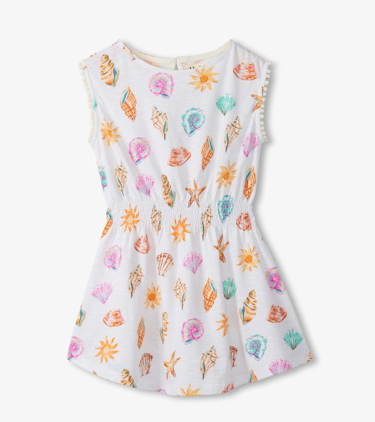 Shells and Sunshine Smocked Waist Dress