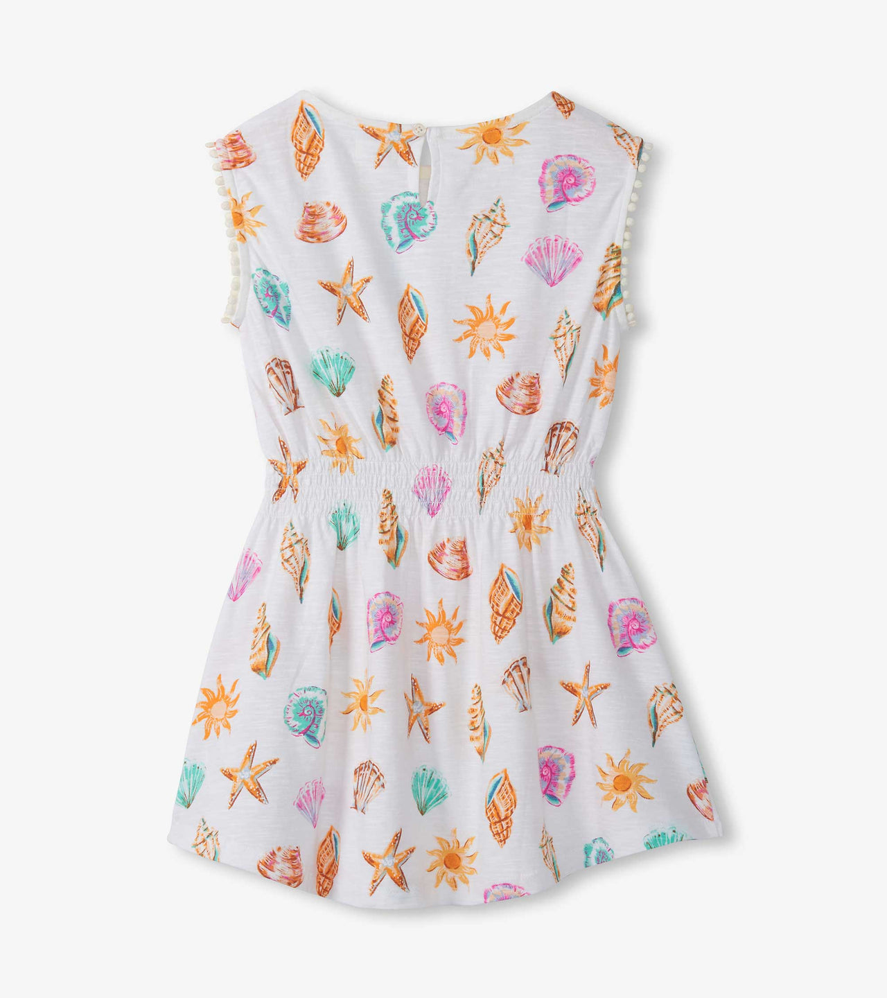 Shells and Sunshine Smocked Waist Dress