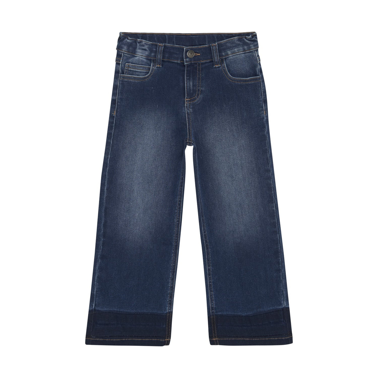 Embroidered Wide Leg Denim