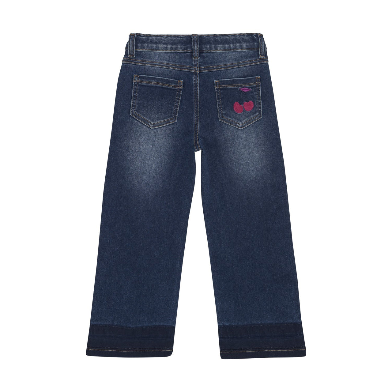 Embroidered Wide Leg Denim
