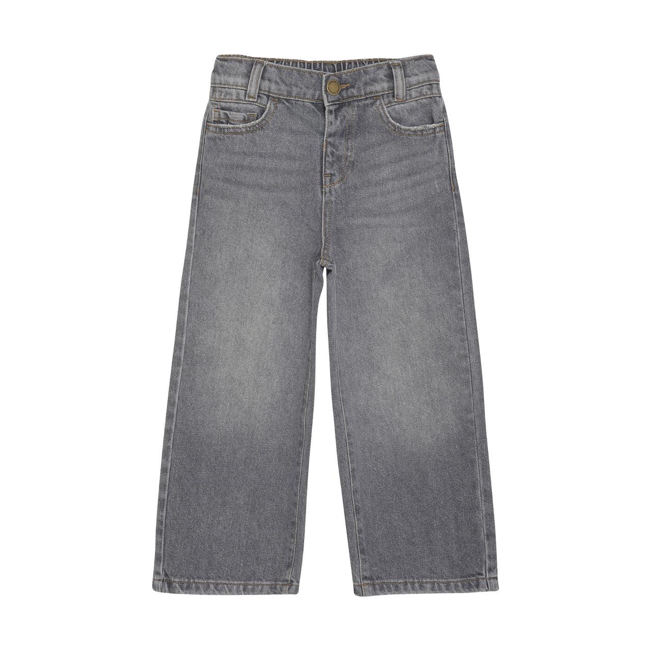 Light Grey Wide Leg Denim