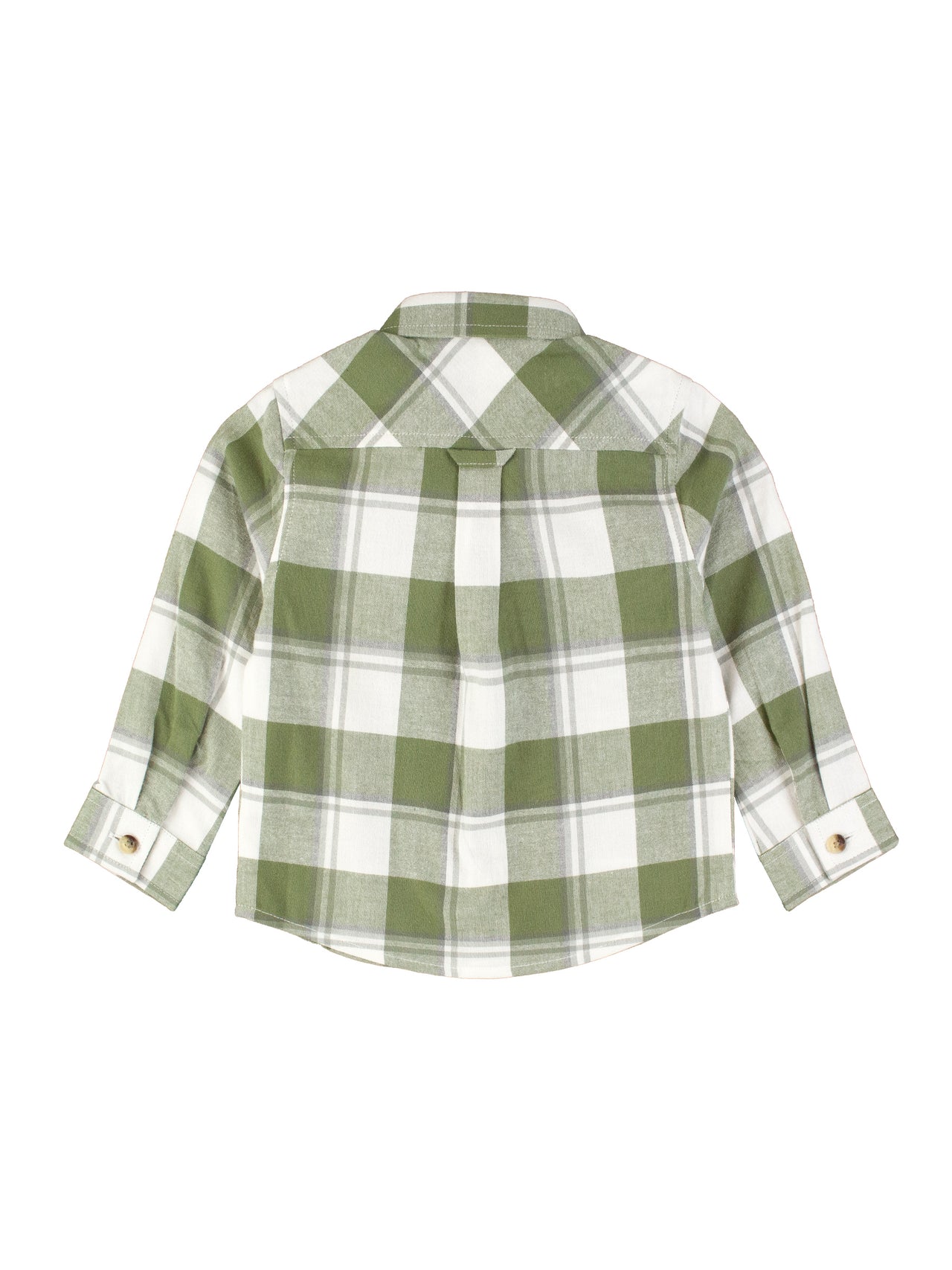 Dusty Olive Plaid Button Down Flannel Shirt