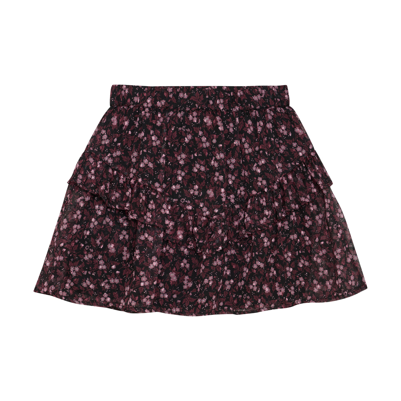 Black Floral Dobby Skirt