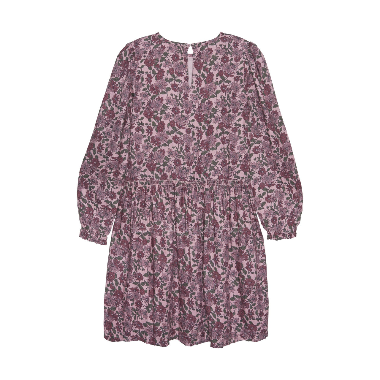 Purple Floral Viscose Dress