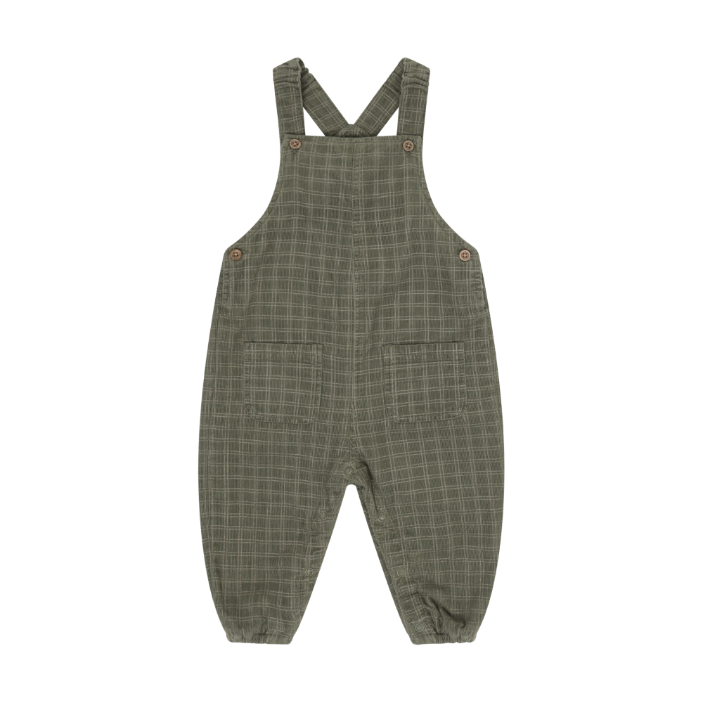 Patterned Corduroy Overalls- Beetle