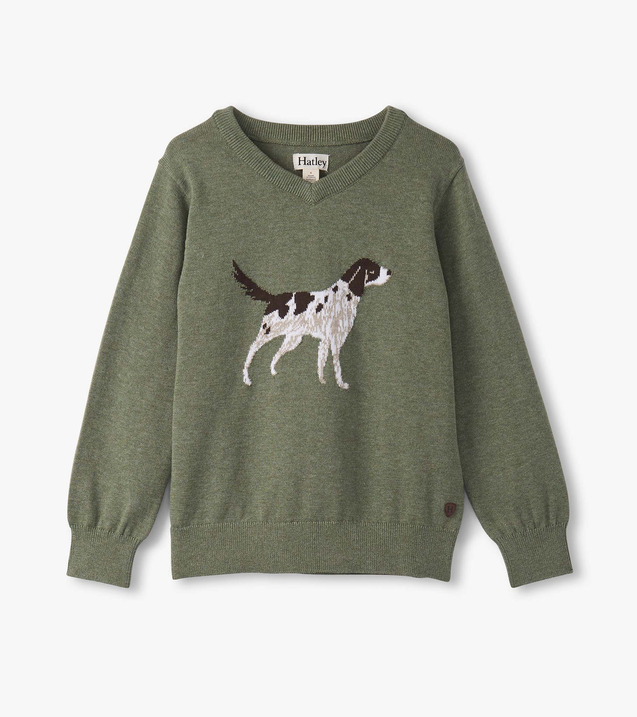 Hunting Dog V-Neck Sweater
