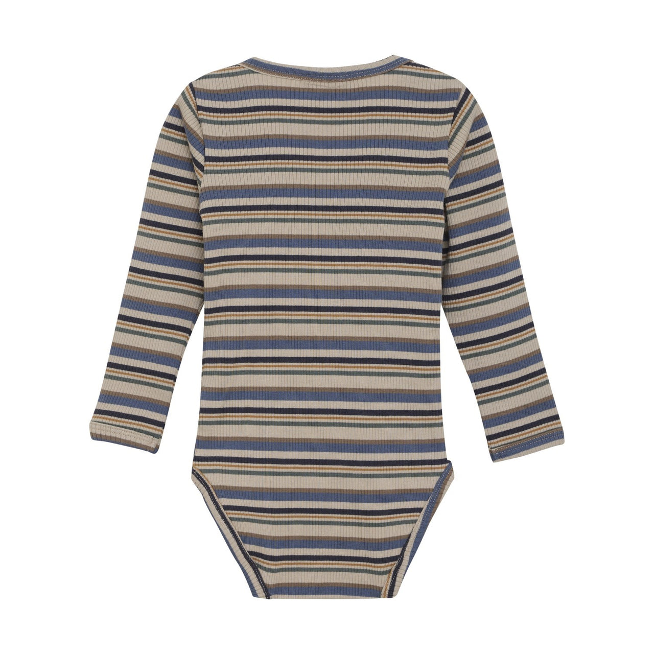 China Blue Ribbed Striped Bodysuit